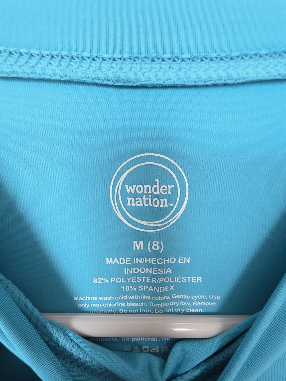 Wonder Nation Bright Turquoise Short Sleeve Rash Guard - Picture 2 of 7